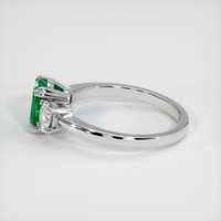1.19 Ct. Emerald Ring, 18K White Gold 4