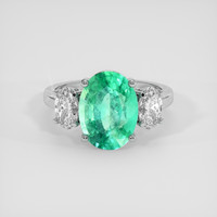 2.67 Ct. Emerald Ring, 18K White Gold 1