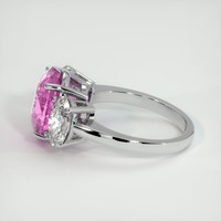 6.15 Ct. Pink Sapphire Ring, 18K White Gold 4
