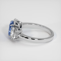 2.25 Ct. Blue Sapphire Ring, 18K White Gold 4