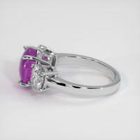 5.42 Ct. Purplish Pink Sapphire Ring, 18K White Gold 4