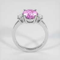 4.02 Ct. Pink Sapphire Ring, 18K White Gold 3