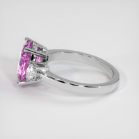 4.02 Ct. Pink Sapphire Ring, 18K White Gold 4