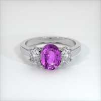 2.55 Ct. Sapphire Ring, 18K White Gold 1