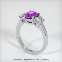 2.55 Ct. Sapphire Ring, 18K White Gold 2
