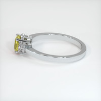 1.26 Ct. Yellow Sapphire Ring, 18K White Gold 4