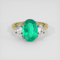 3.19 Ct. Emerald Ring, 18K White & Yellow 1