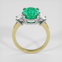 3.19 Ct. Emerald Ring, 18K White & Yellow 3
