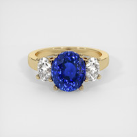 4.23 Ct. Sapphire Ring, 14K Yellow Gold 1