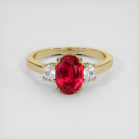 2.18 Ct. Ruby Ring, 14K Yellow Gold 1