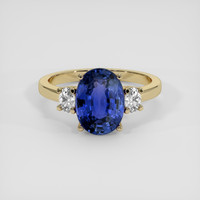 3.05 Ct. Blue Sapphire Ring, 14K Yellow Gold 1