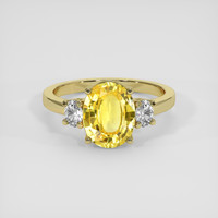 2.51 Ct. Yellow Sapphire Ring, 14K Yellow Gold 1
