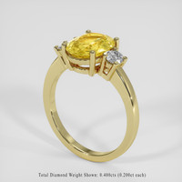 2.51 Ct. Yellow Sapphire Ring, 18K Yellow Gold 2