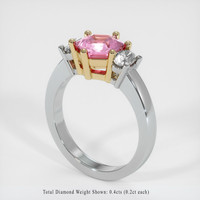 1.64 Ct. Pink Sapphire Ring, 14K Yellow & White 2