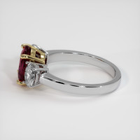 3.14 Ct. Ruby Ring, 14K Yellow & White 4