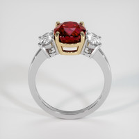 3.91 Ct. Ruby Ring, 14K Yellow & White 3