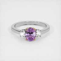 0.77 Ct. Sapphire Ring, 14K Yellow & White 1
