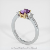 0.77 Ct. Sapphire Ring, 14K Yellow & White 2