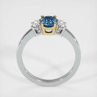0.95 Ct. Blue Sapphire Ring, 18K Yellow & White 3