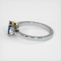 0.95 Ct. Blue Sapphire Ring, 18K Yellow & White 4