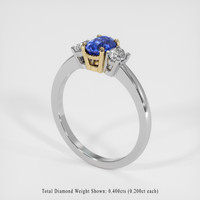 0.92 Ct. Sapphire Ring, 18K Yellow & White 2