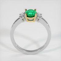 1.19 Ct. Emerald Ring, 18K Yellow White 3