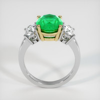 3.90 Ct. Emerald Ring, 18K Yellow & White 3