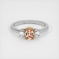 0.75 Ct. Sapphire Ring, 18K Yellow & White 1