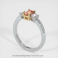 0.75 Ct. Sapphire Ring, 18K Yellow & White 2
