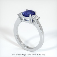 2.28 Ct. Sapphire Ring, Platinum 950 2
