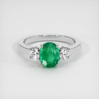 1.40 Ct. Emerald Ring, Platinum 950 1