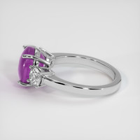 5.42 Ct. Purplish Pink Sapphire Ring, Platinum 950 4