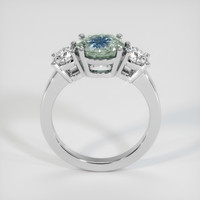 2.30 Ct. Greenish Blue Sapphire Ring, Platinum 950 3