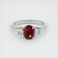 1.88 Ct. Ruby Ring, Platinum 950 1