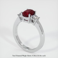 1.88 Ct. Ruby Ring, Platinum 950 2