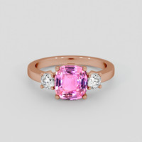2.08 Ct. Pink Sapphire Ring, 14K Rose Gold 1