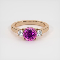 2.09 Ct. Pinkish Purple Sapphire Ring, 14K Rose Gold 1