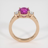 2.09 Ct. Pinkish Purple Sapphire Ring, 18K Rose Gold 3