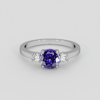 1.20 Ct. Bluish Purple Sapphire Ring, 10K White Gold 1