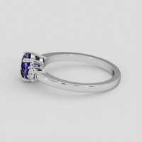 1.20 Ct. Bluish Purple Sapphire Ring, 10K White Gold 4