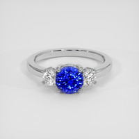 2.15 Ct. Blue Sapphire Ring, 10K White Gold 1