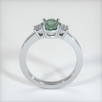 1.22 Ct. Green Sapphire Ring, 10K White Gold 3