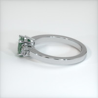 1.22 Ct. Green Sapphire Ring, 10K White Gold 4