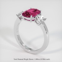 3.01 Ct. Sapphire Ring, 14K White Gold 2