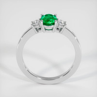 0.63 Ct. Emerald Ring, 18K White Gold 3