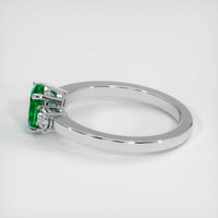 0.63 Ct. Emerald Ring, 18K White Gold 4