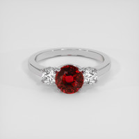 1.74 Ct. Ruby Ring, 18K White Gold 1