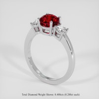 1.74 Ct. Ruby Ring, 18K White Gold 2