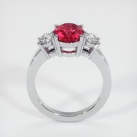 3.17 Ct. Ruby Ring, 18K White Gold 3