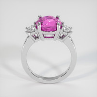 4.04 Ct. Purplish Pink Sapphire Ring, 18K White Gold 3